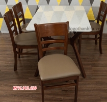Bộ bàn ăn 4 ghế màu nâu 