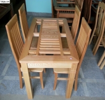 Bộ bàn ghế gỗ  sồi  tự nhiên   cao cấp TH1