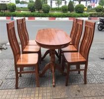 bộ bàn ghế   gỗ   tự nhiên   cao  cấp   gỗ   sồi TH14