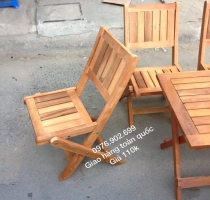 ghế xếp  gỗ  cà phê TD110