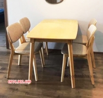 Bộ bàn mango mặt ngồi gỗ TN +  4 ghế
