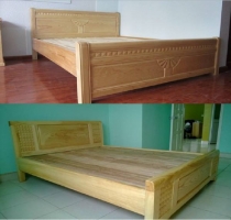 giường gỗ  sồi nga  TH13
