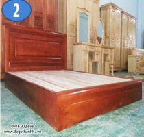 giường gỗ xoan đào 1,6m (trệt - 02 )