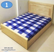 giường ngủ gỗ tự nhiên - trệt chân 