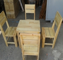 Bàn ghế palet gỗ thông TH700