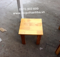ghế   đẩu nhỏ  tự nhiên   gỗ sồi 